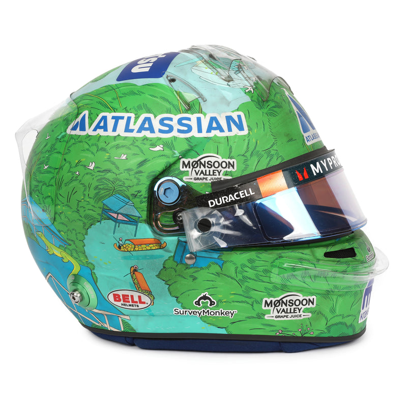 Alex Albon Signed 2025 Atlassian Williams Racing Helmet – Singapore GP Used