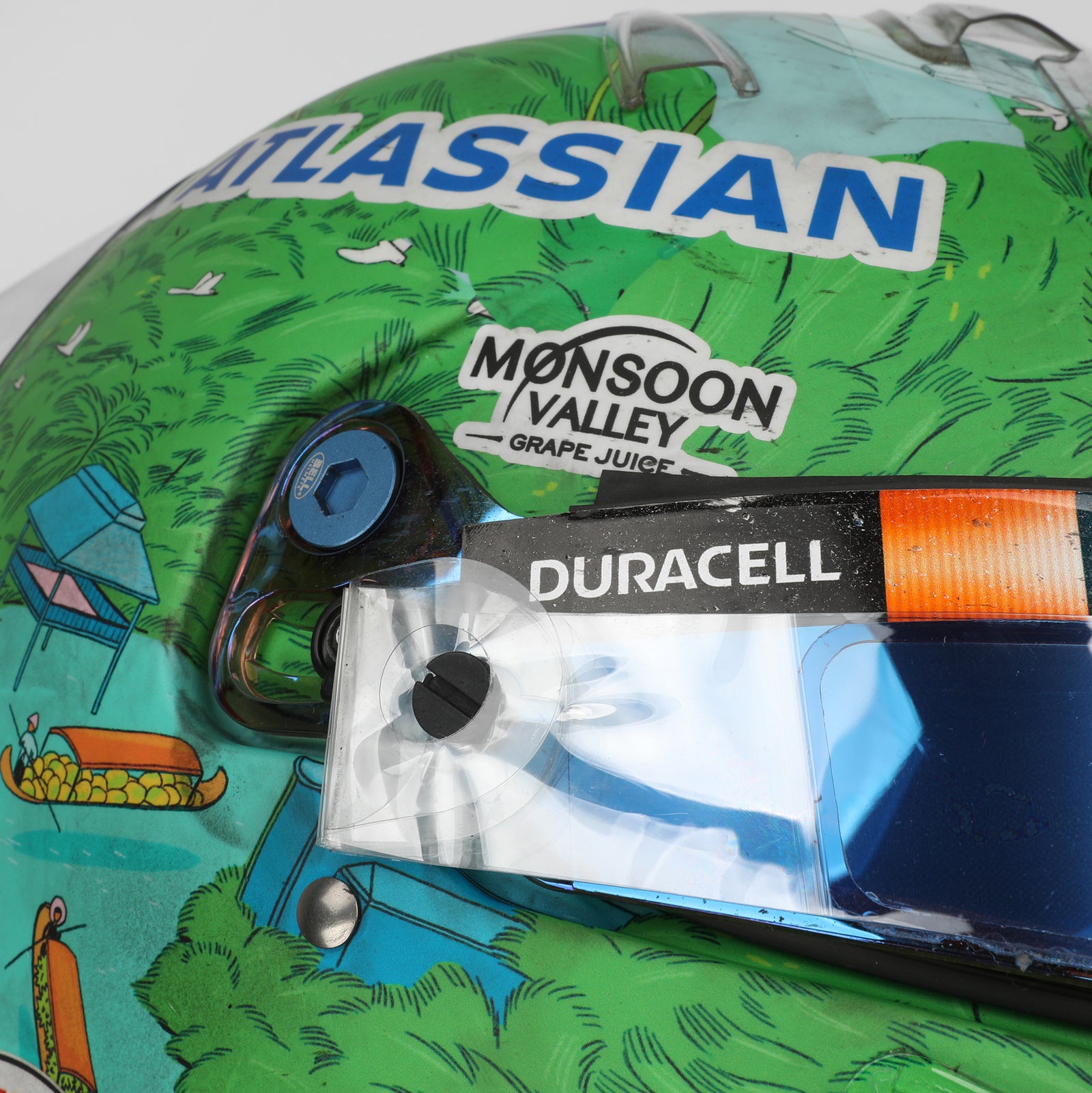 Alex Albon 2025 Signed Race Used Helmet – Singapore GP