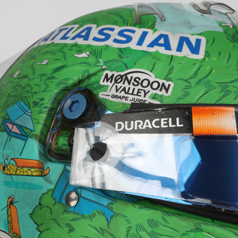Alex Albon Signed 2025 Atlassian Williams Racing Helmet – Singapore GP Used