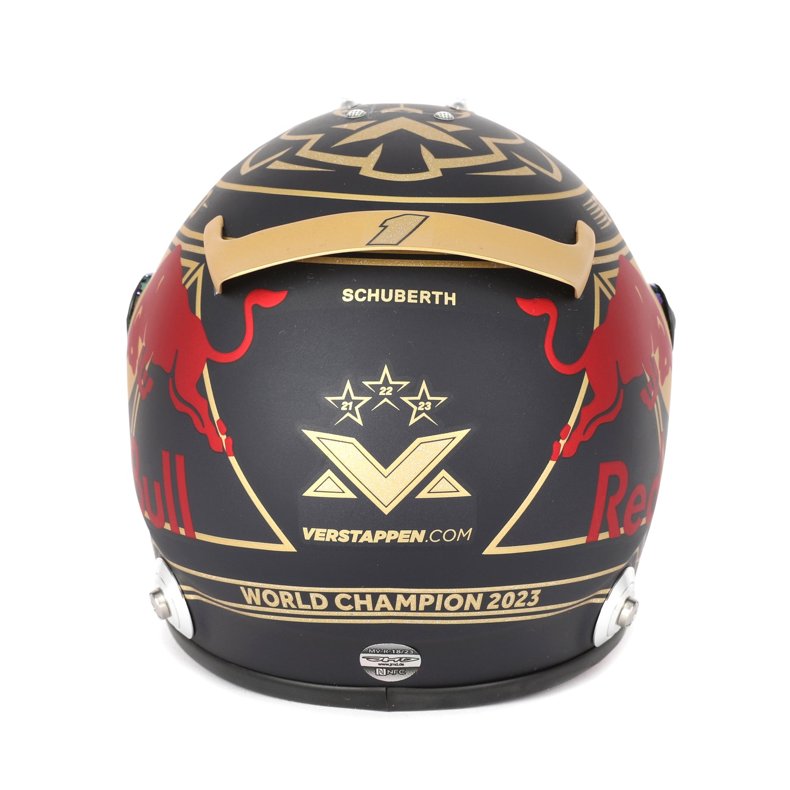 LOT 744 - Max Verstappen Signed 2023 Red Bull Racing 1:2 Scale Helmet - World Champion