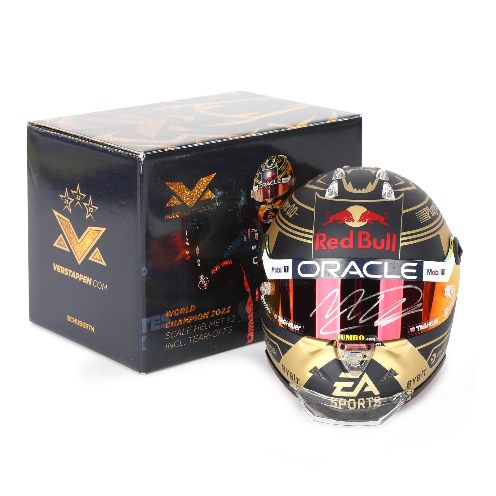 LOT 744 - Max Verstappen Signed 2023 Red Bull Racing 1:2 Scale Helmet - World Champion