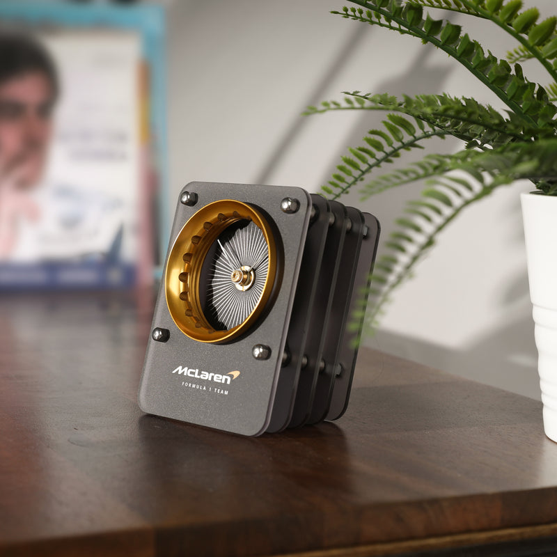 McLaren F1 Team Wheel Nut Collar Clock - Gold