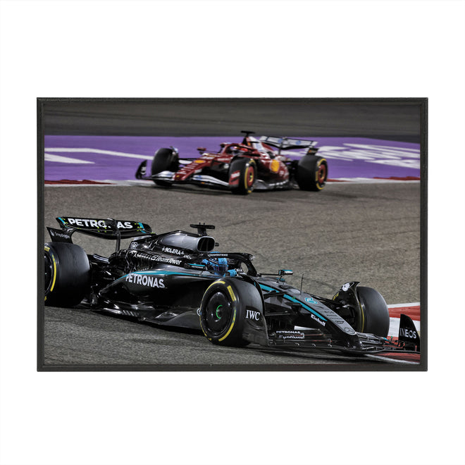 George Russell 2025 Mercedes-AMG Petronas Print - Bahrain GP - Box Frame