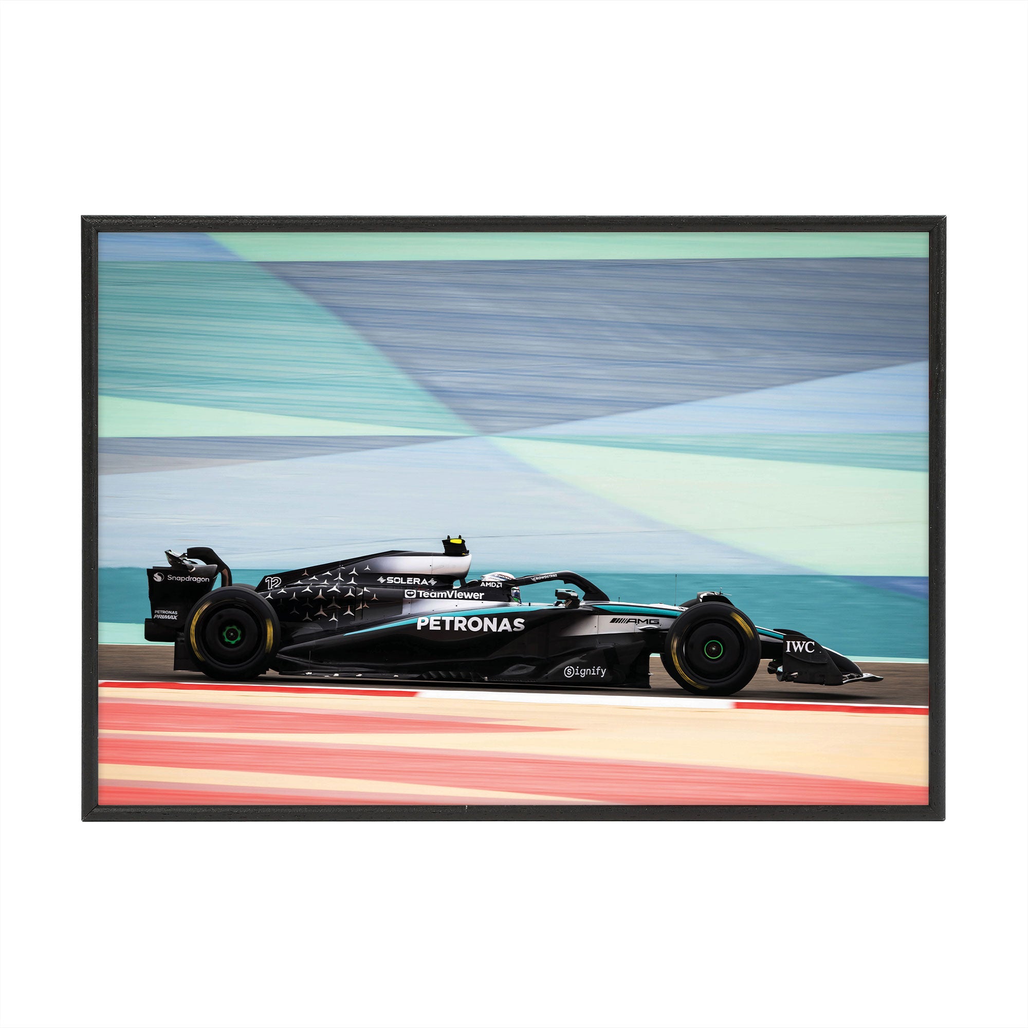 Kimi Antonelli 2025 Mercedes AMG Petronas Box Frame Print - Pre-Season Testing