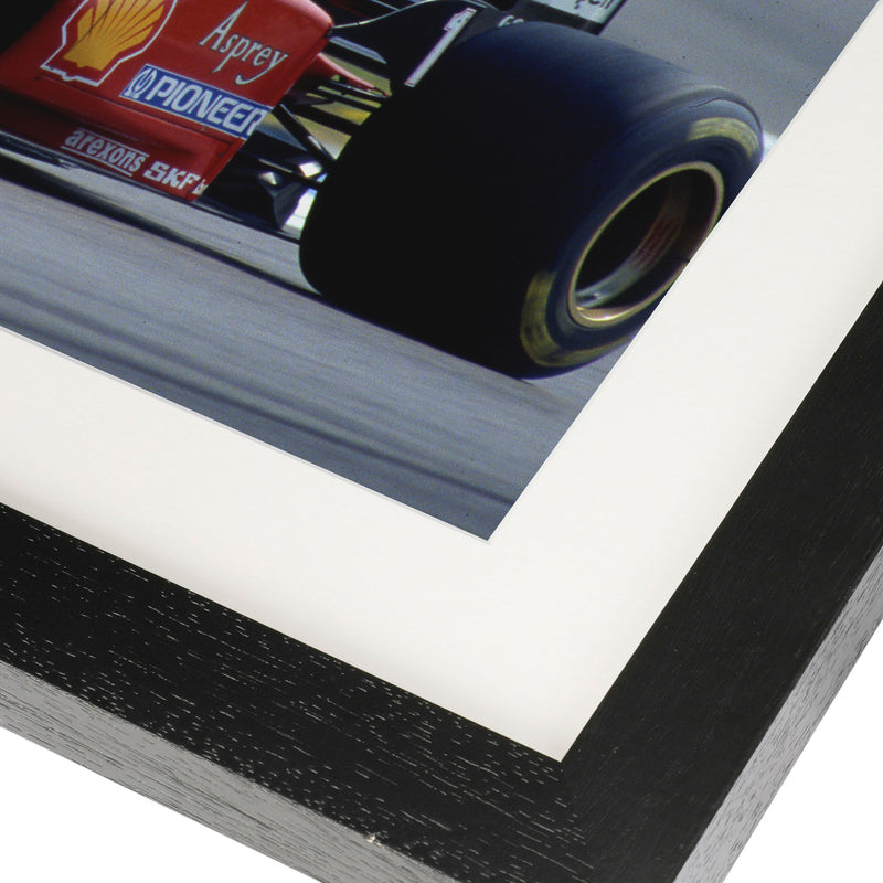 Michael Schumacher 1996 Scuderia-Ferrari ‘Triumphant Tifosi’ Framed Print – Spanish Grand Prix