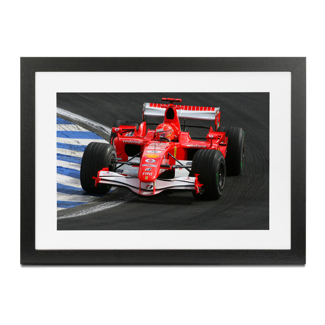 Michael Schumacher 2006 ‘Final Ferrari’ Framed Print – Brazilian Grand Prix