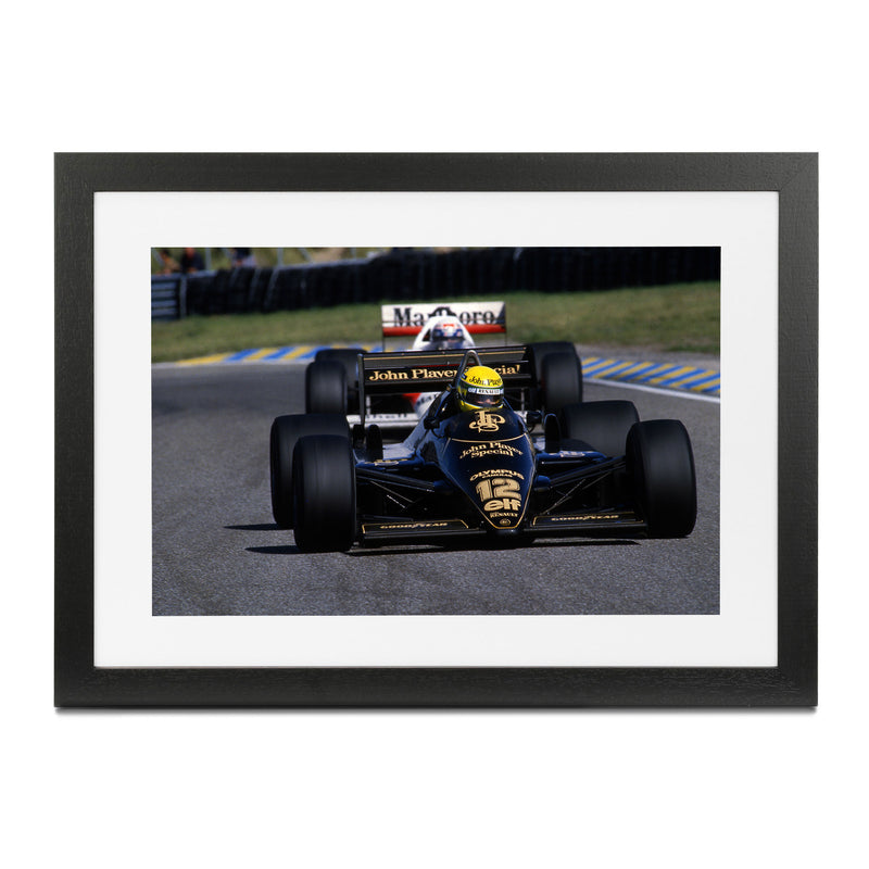Ayrton Senna 1985 Lotus-Renault ‘The First of Many’ Framed Print – Portuguese Grand Prix