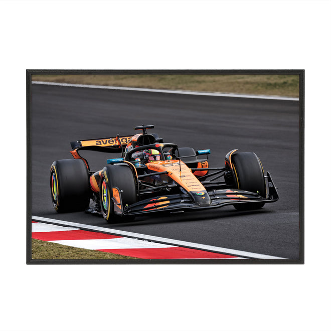 Oscar Piastri 2025 McLaren F1 Team Print - Chinese GP - Box Frame