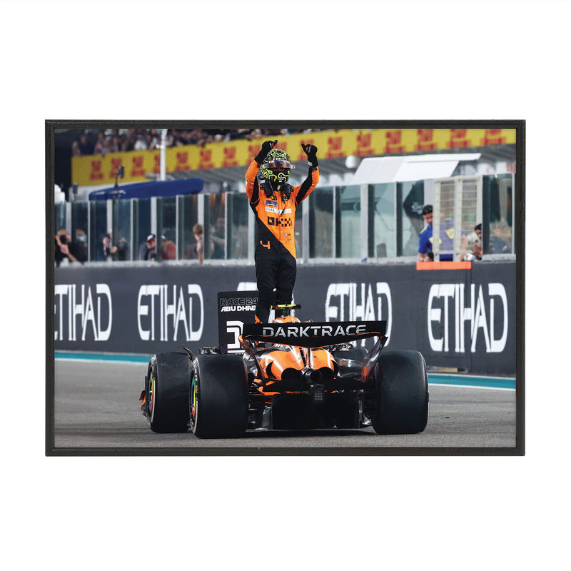 Lando Norris 2024 McLaren F1 Team Frame Print - Abu Dhabi GP - Box Frame