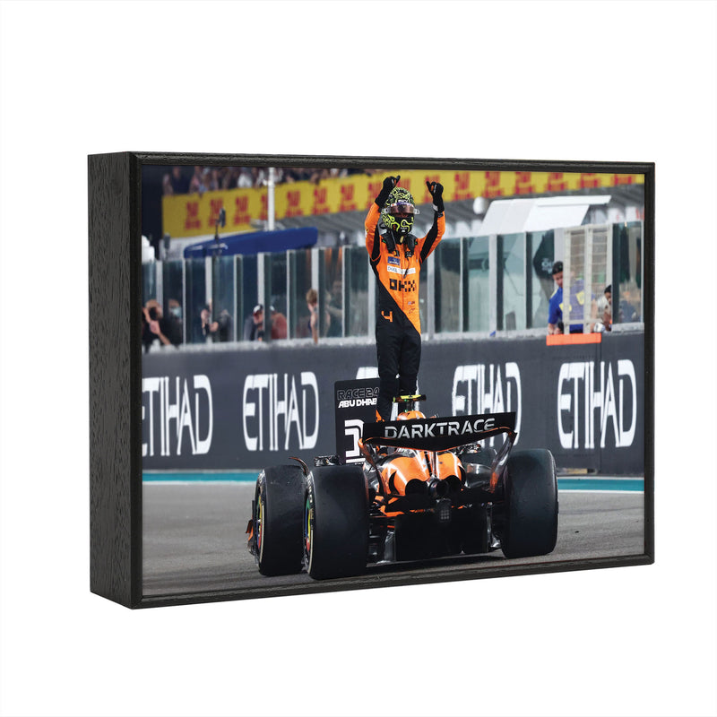 Lando Norris 2024 McLaren F1 Team Frame Print - Abu Dhabi GP - Box Frame