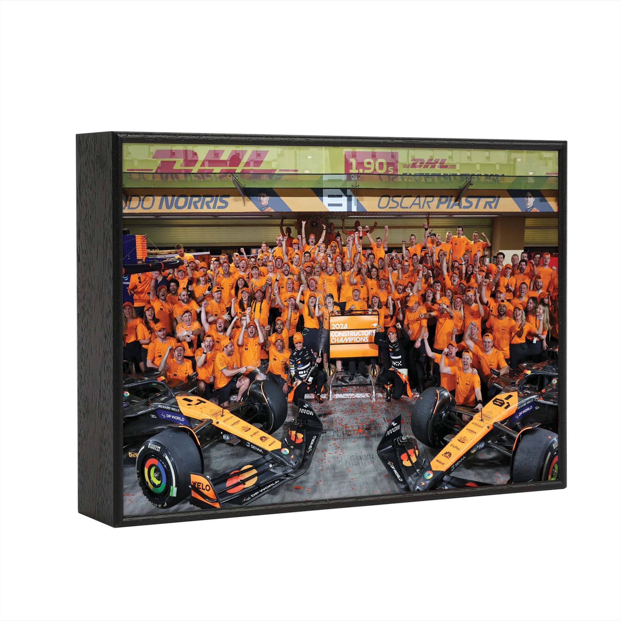 McLaren F1 Team 2024 Constructors Champions Box Frame Print