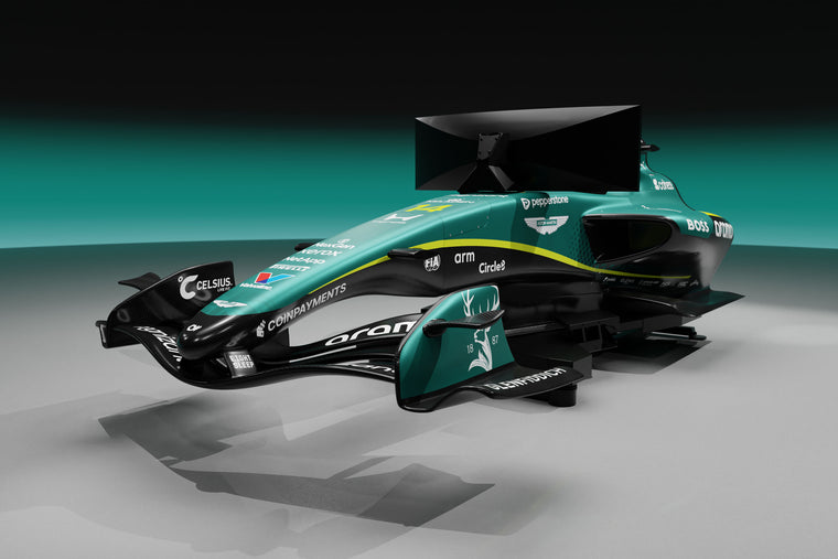 2026 Aston Martin Aramco F1® Team Formula 1-inspired racing simulator, premium collector display and luxury motorsport memorabilia centrepiece