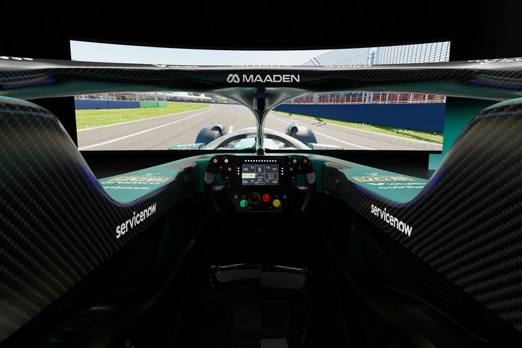 Aston Martin Aramco F1® Team 2026 Formula 1-inspired racing simulator, premium Formula One collector piece for showroom, home or office display