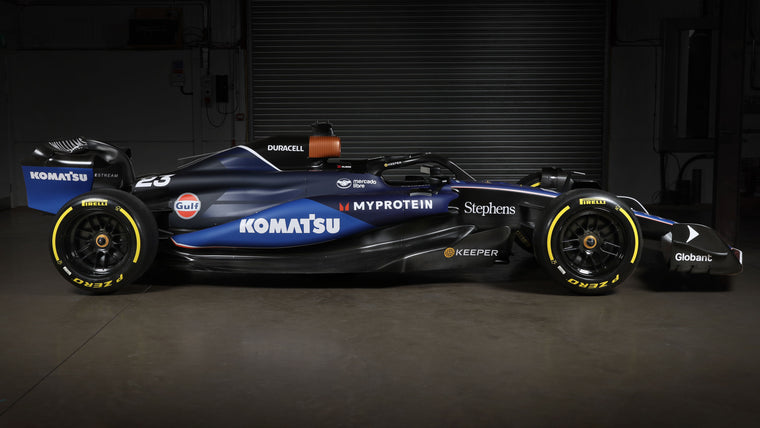 2024 Williams FW46 Formula 1 show car, full-size display vehicle inspired by the Williams Racing challenger for premium collector display