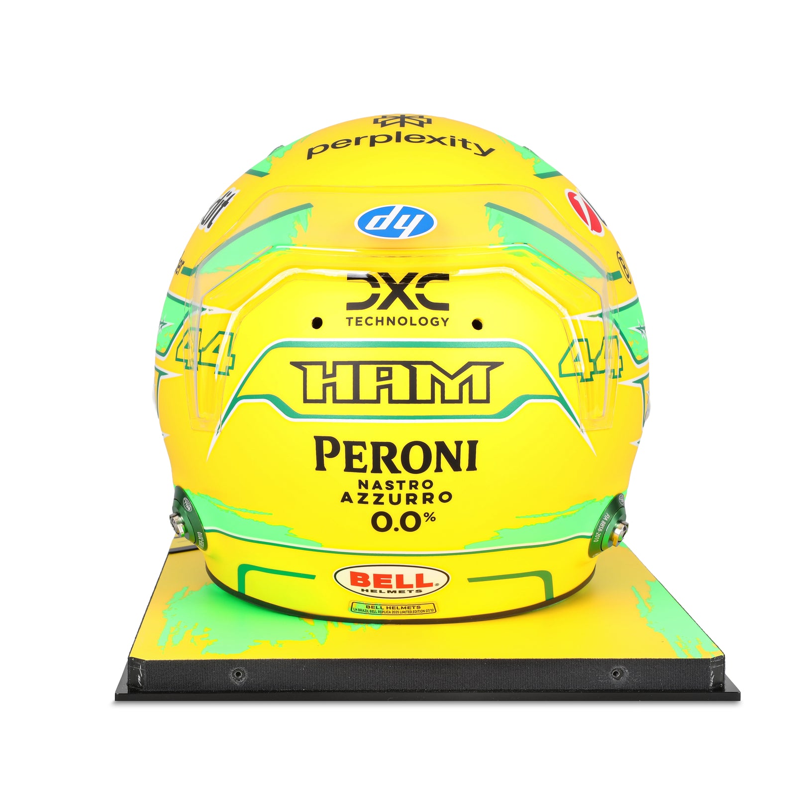The Silverstone Auction LOT 034 - Lewis Hamilton 2025 Signed Ferrari Replica Helmet BRAZIL GP