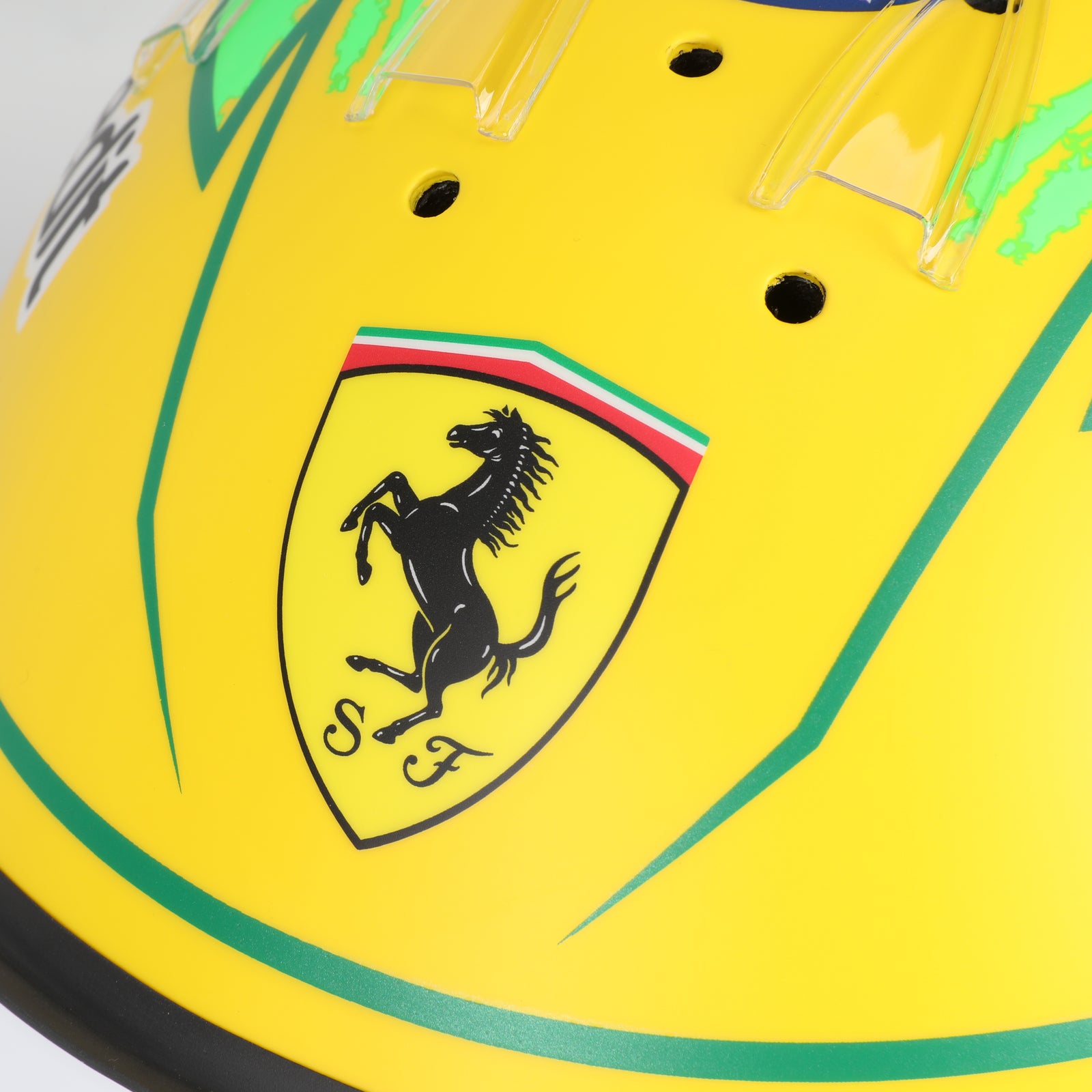 The Silverstone Auction LOT 034 - Lewis Hamilton 2025 Signed Ferrari Replica Helmet BRAZIL GP