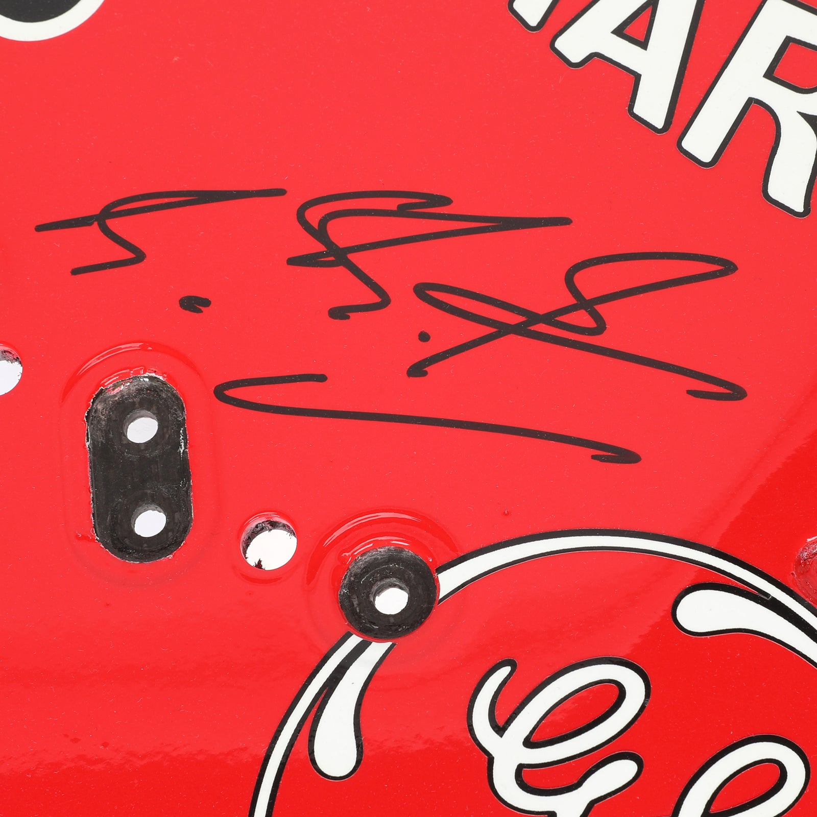 The Silverstone Auction LOT 036 - Michael Schumacher 1999 Ferrari F399 Rear Wing L/H Endplate - Signed