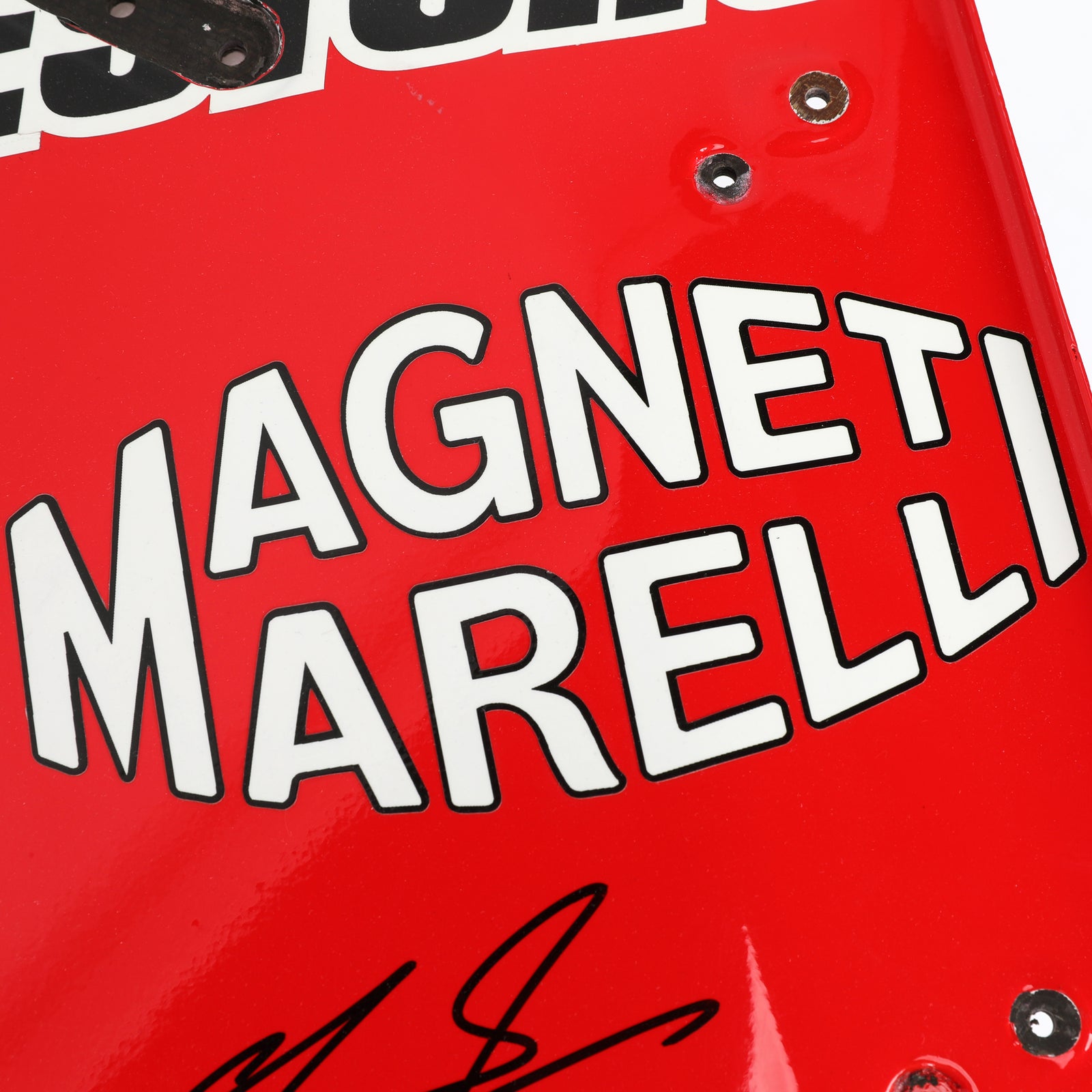 The Silverstone Auction LOT 036 - Michael Schumacher 1999 Ferrari F399 Rear Wing L/H Endplate - Signed