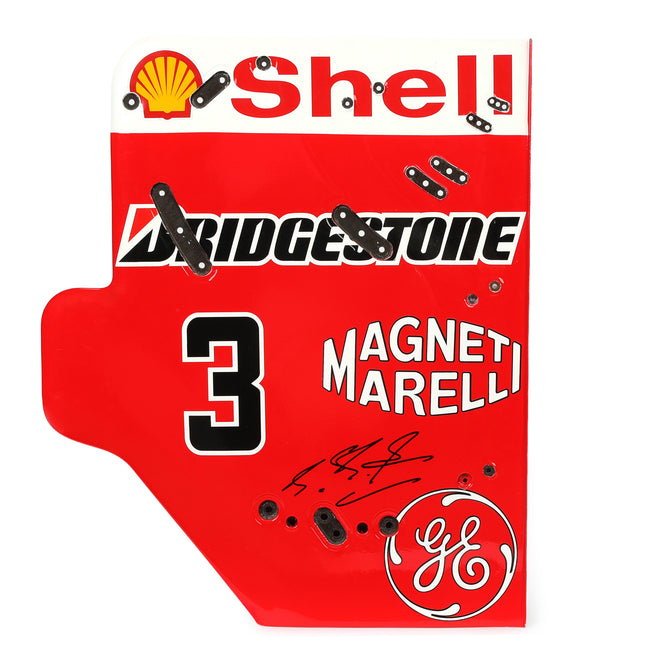 The Silverstone Auction LOT 036 - Michael Schumacher 1999 Ferrari F399 Rear Wing L/H Endplate - Signed