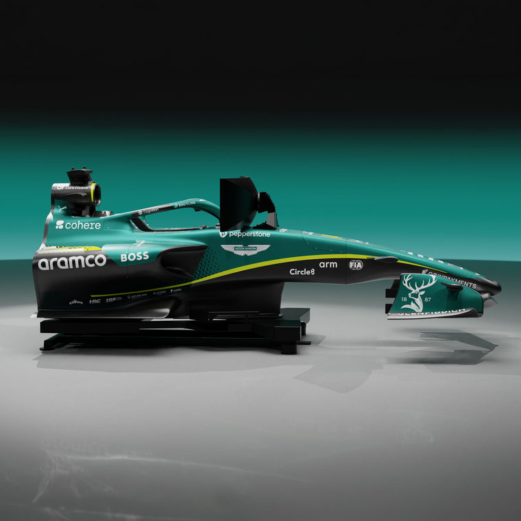 2026 Aston Martin Aramco F1® Team Formula 1-inspired racing simulator, premium motorsport collector display and exclusive centrepiece for Formula 1 enthusiasts
