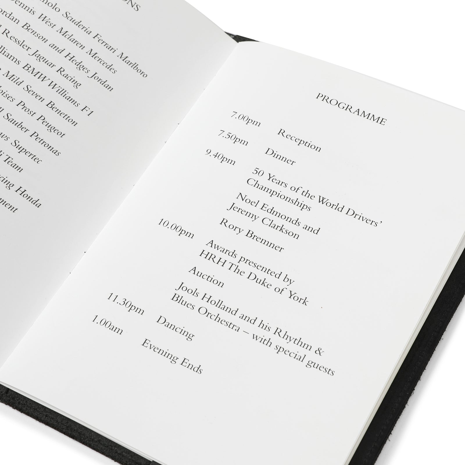 Season Launch LOT 053 - 2000 F1 50th Anniversary Gala VIP Party Favour Set