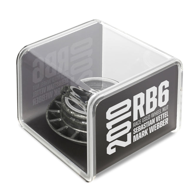 Red Bull Racing 2010 RB6 Grand Prix Used Wheel Nut in Display Case