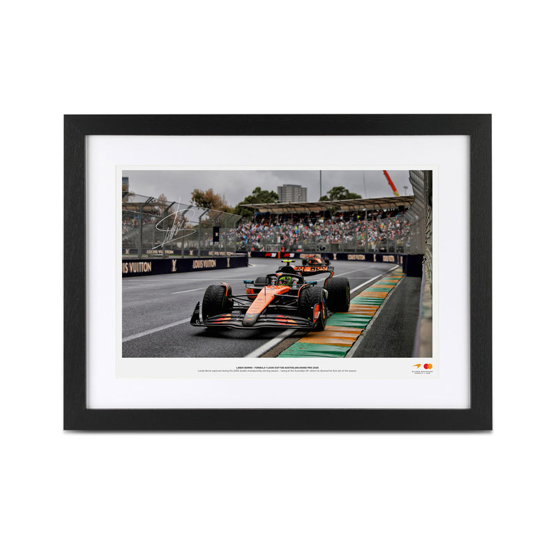 Lando Norris Signed 2025 McLaren F1 Team Photo - Australia GP v1