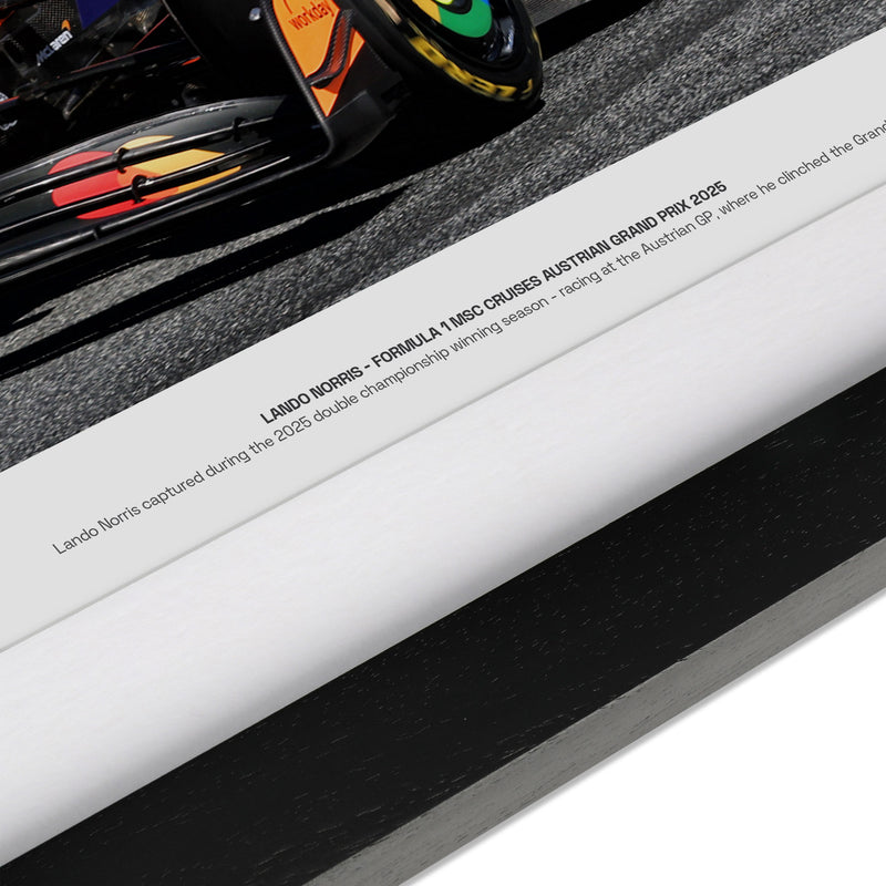 Lando Norris Signed 2025 McLaren F1 Team Photo - Austria GP v2