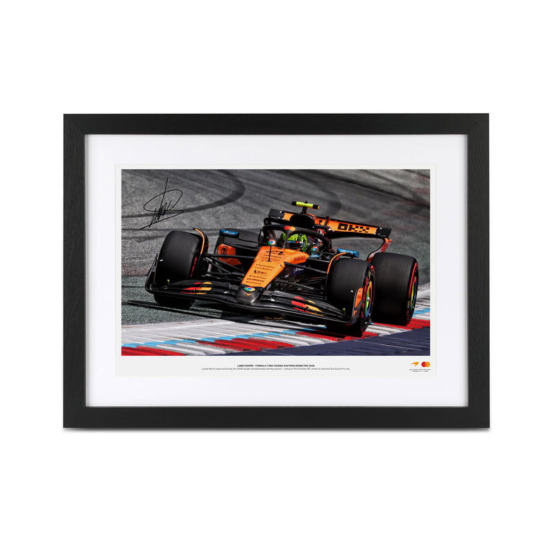 Lando Norris Signed 2025 McLaren F1 Team Photo - Austria GP v1