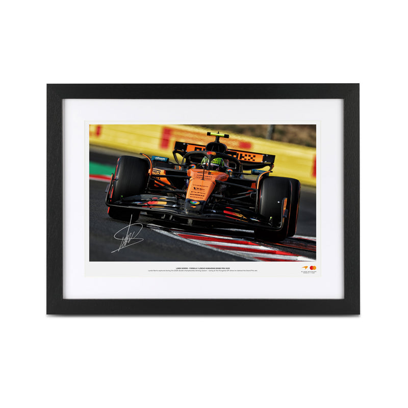 Lando Norris Signed 2025 McLaren F1 Team Photo - Hungary GP v1