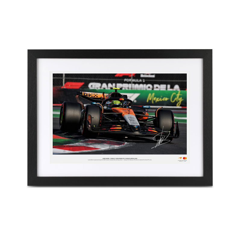 Lando Norris Signed 2025 McLaren F1 Team Photo - Mexican GP v1