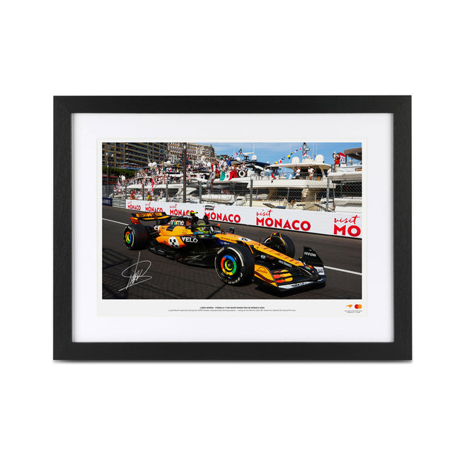 Lando Norris Signed 2025 McLaren F1 Team Photo - Monaco GP v1