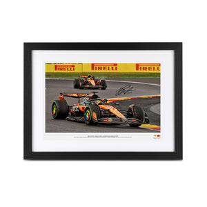 Oscar Piastri Signed 2025 McLaren F1 Team Photo - Belgian GP