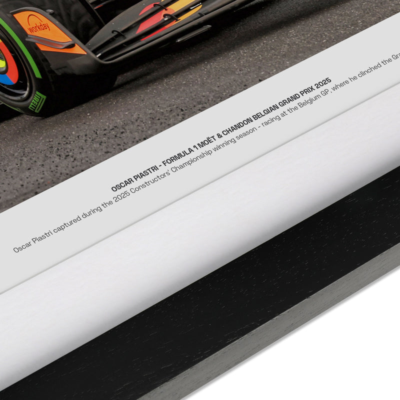 Oscar Piastri Signed 2025 McLaren F1 Team Photo - Belgian GP