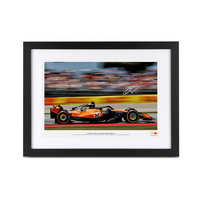 Oscar Piastri Signed 2025 McLaren F1 Team Photo - Spanish GP