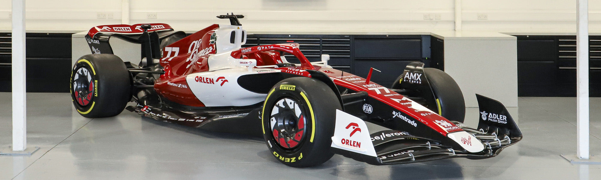 Official Alfa Romeo F1 Team ORLEN 2022 - Chassis 1 - C42 Show Car Signed By Bottas & Zhou With Monaco & US GP Racewear