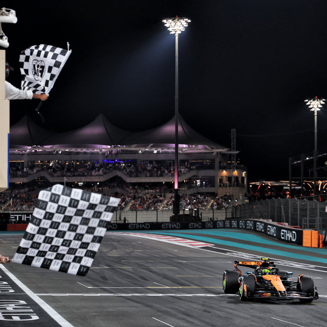 Formula 1 Abu Dhabi Grand Prix 2027 personalised chequered flag featuring your chosen name