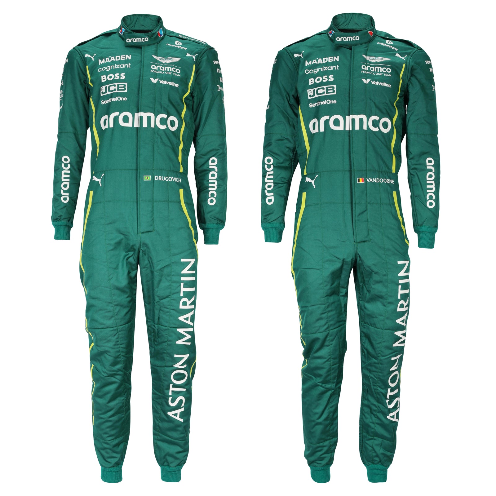 LOT 009 - Stoffel Vandoorne and Felipe Drugovich Suit Bundle Set