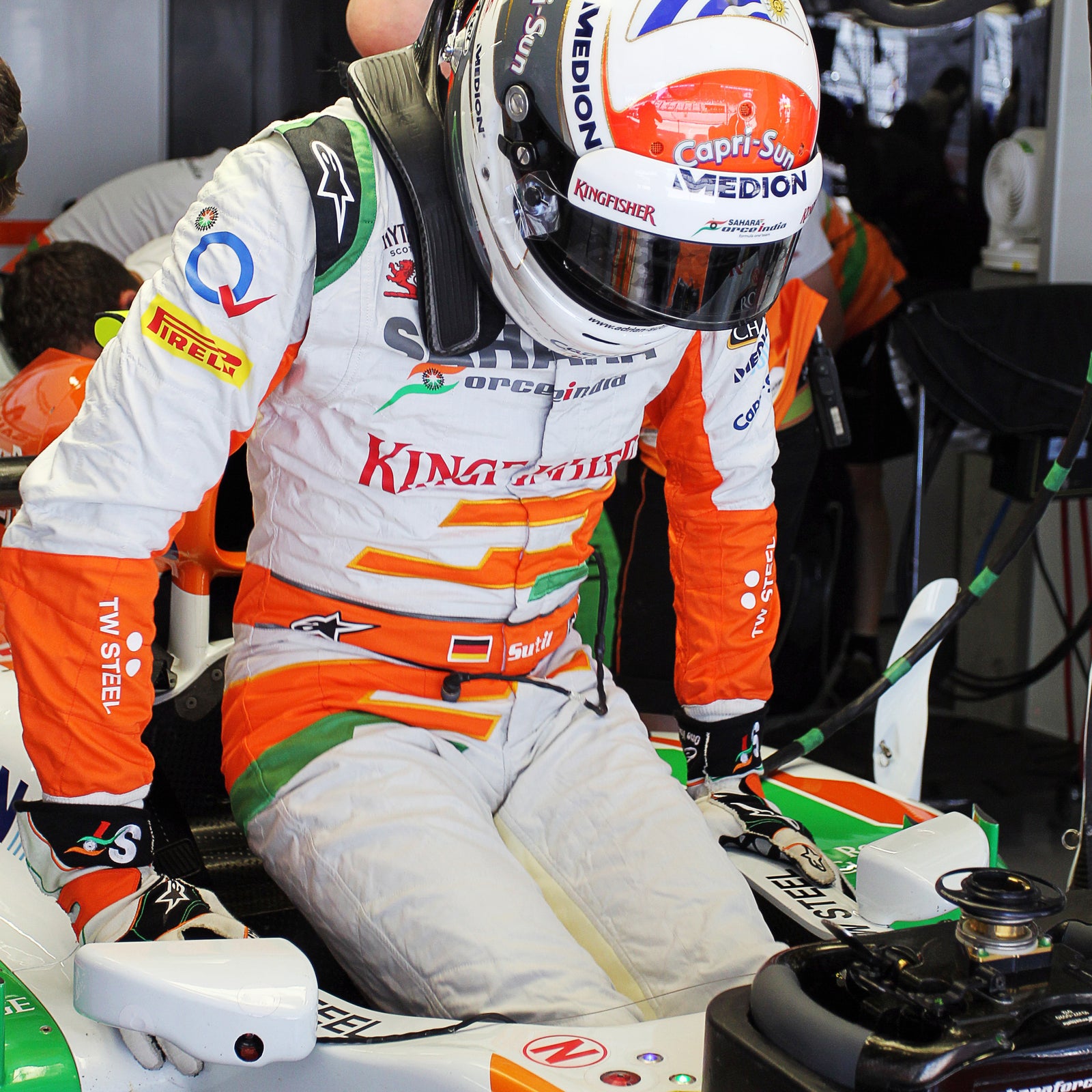 Season Launch LOT 047 - Adrian Sutil 2013 Force India Suit – Race Issued
