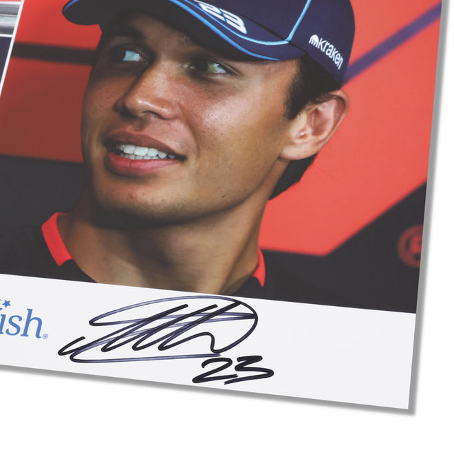 LOT 554 - Alex Albon 2024 Williams Racing Signed Poster - Make-A-Wish