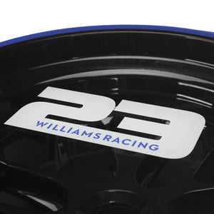 Close-up of Alex Albon Williams Racing 2022 Rear Wheel Rim Table Formula 1 memorabilia detail