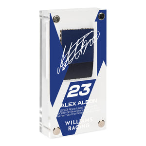 Alex Albon 2023 '800th Grand Prix' Bodywork In Acrylic Formula 1 collectible displayed in premium motorsport display