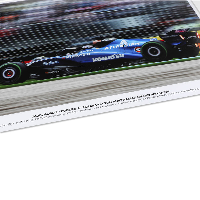 Alex Albon 2025 Atlassian Williams Racing Signed Print - Australian GP