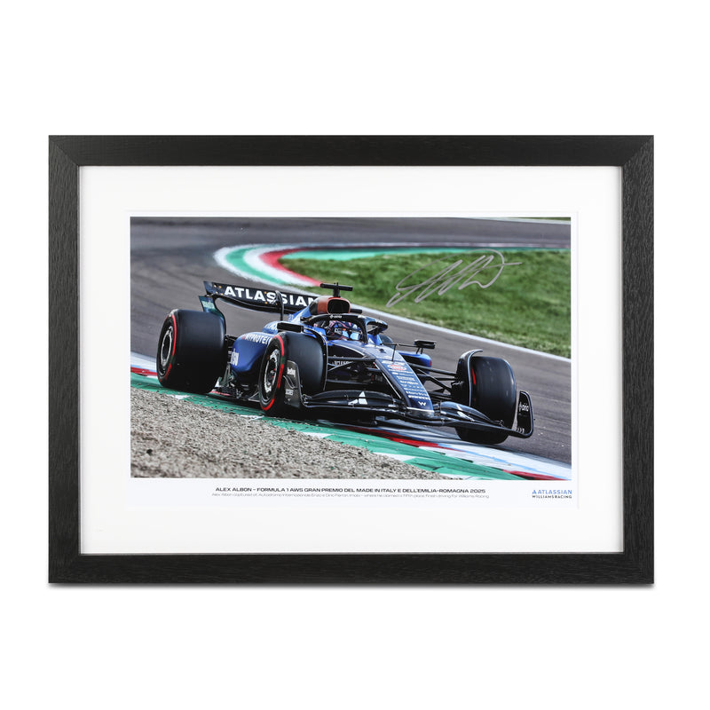 Alex Albon 2025 Atlassian Williams Racing Signed Photo - Emilia-Romagna GP