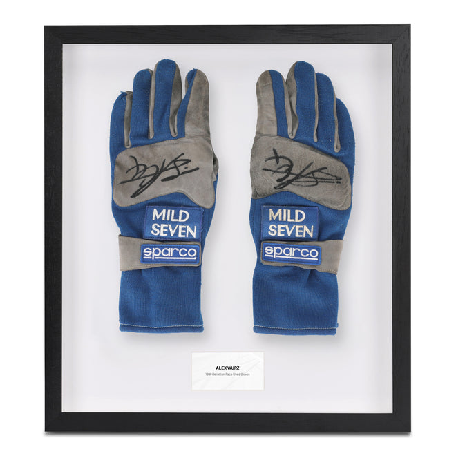 The Austin Auction LOT 026 - Alex Wurz 1998 Benetton  Race Used Gloves