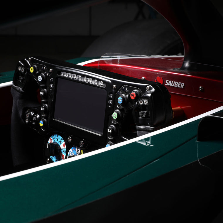 Alfa Romeo C43 2023 Formula 1 show car in Italian Grand Prix Special Edition livery, premium exhibition and collector display vehicle