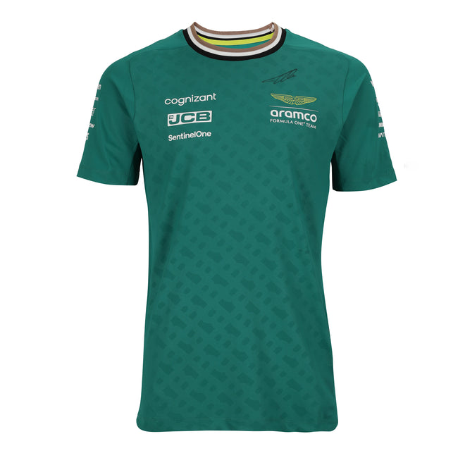 Auction LOT 039 - Fernando Alonso 2024 Aston Martin Aramco Formula One Team Signed Short Sleeve T-Shirt
