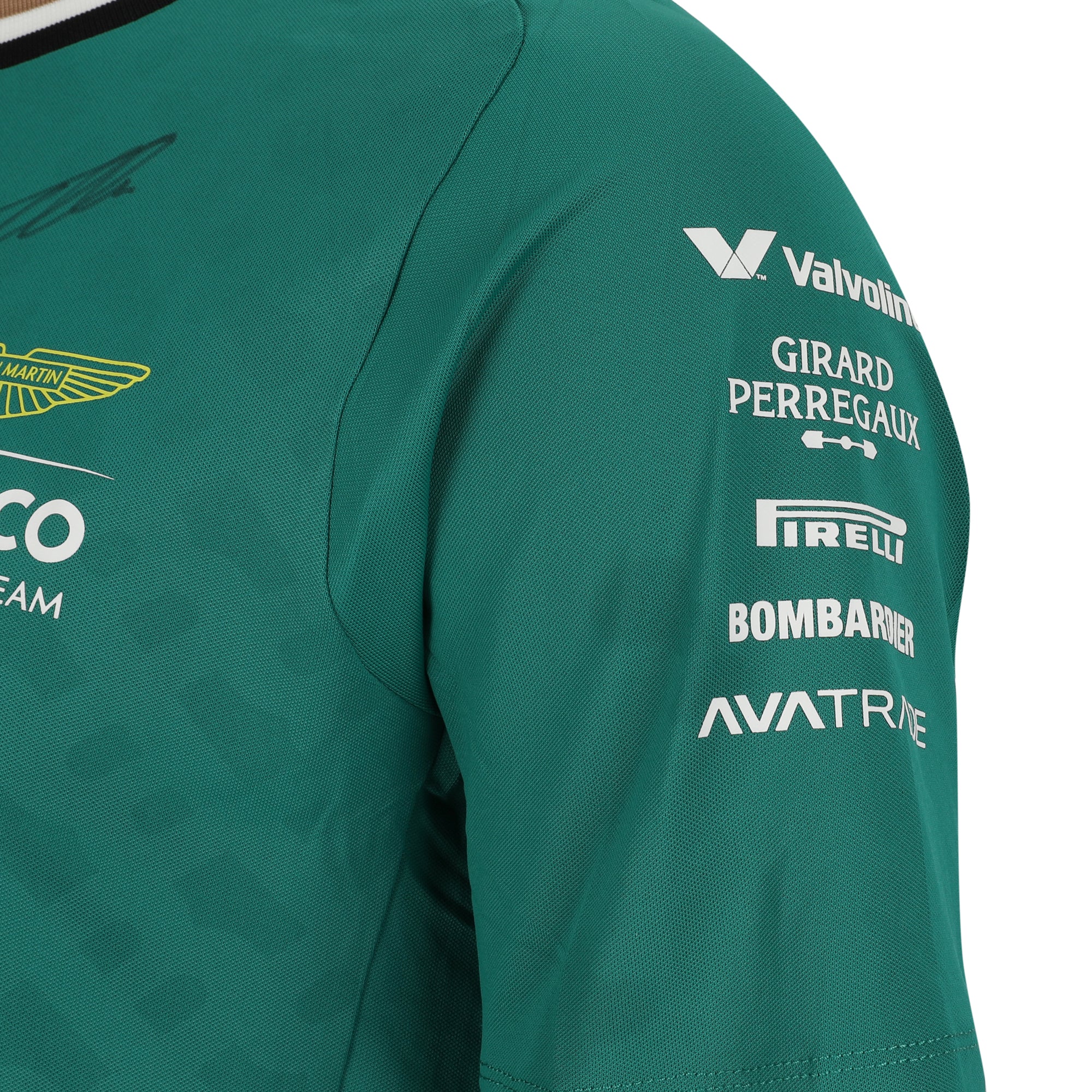 Fernando Alonso Signed 2024 Aston Martin Aramco Formula One Team T-Shirt