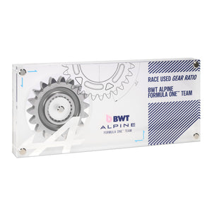 Alpine Formula 1 Team Gear Ratio In Acrylic Formula 1 collectible displayed in premium motorsport display