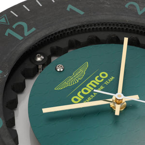 Aston Martin Aramco Formula 1 brake disc clock authentic racing inspired home display piece